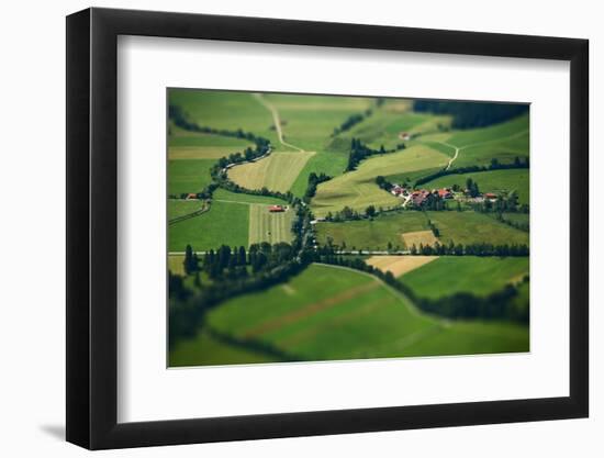 Small Bavarian Village in a Fields, Germany. Pseudo Tilt Shift Effect-Dudarev Mikhail-Framed Photographic Print