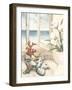 Small Beach House View II-Megan Meagher-Framed Art Print