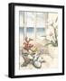 Small Beach House View II-Megan Meagher-Framed Art Print