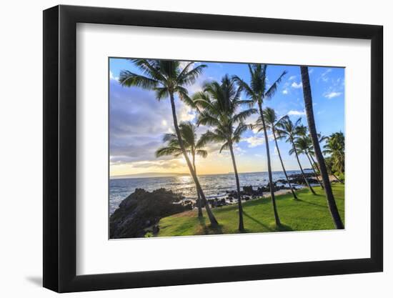 Small beach in Makena area, Maui, Hawaii, USA-Stuart Westmorland-Framed Photographic Print