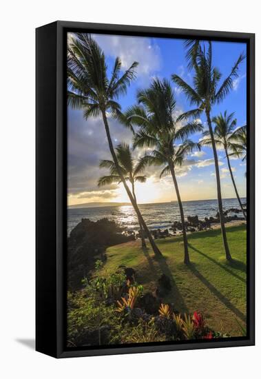 Small beach in Makena area, Maui, Hawaii, USA-Stuart Westmorland-Framed Stretched Canvas