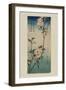 Small Bird on a Branch of Kaidozakura (Kaido Ni Shokin)-Ando Hiroshige-Framed Art Print