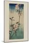Small Bird on a Branch of Kaidozakura (Kaido Ni Shokin)-Ando Hiroshige-Mounted Art Print