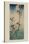 Small Bird on a Branch of Kaidozakura (Kaido Ni Shokin)-Ando Hiroshige-Stretched Canvas