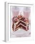 Small Black Forest Gateau, Slices Taken-null-Framed Photographic Print