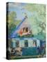 Small Blue House, 1920-Boris Michaylovich Kustodiev-Stretched Canvas