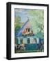 Small Blue House, 1920-Boris Michaylovich Kustodiev-Framed Giclee Print