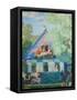 Small Blue House, 1920-Boris Michaylovich Kustodiev-Framed Stretched Canvas