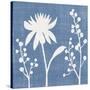 Small Blue Linen I-Megan Meagher-Stretched Canvas