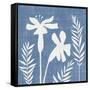 Small Blue Linen II-Megan Meagher-Framed Stretched Canvas