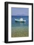 Small Boat Anchored Offshore, the Island of Atokos Visible on Horizon, Kioni-Ruth Tomlinson-Framed Photographic Print