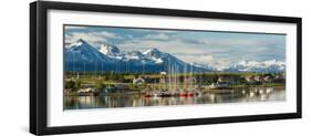 Small Boat Harbor and Snow Capped Mountains around Ushuaia, Tierra Del Fuego Province, Argentina-null-Framed Photographic Print