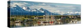 Small Boat Harbor and Snow Capped Mountains around Ushuaia, Tierra Del Fuego Province, Argentina-null-Stretched Canvas