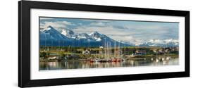 Small Boat Harbor and Snow Capped Mountains around Ushuaia, Tierra Del Fuego Province, Argentina-null-Framed Photographic Print
