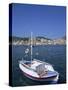 Small Boat in Harbour on Poros, Saronic Islands, Greek Islands, Greece, Europe-Lightfoot Jeremy-Stretched Canvas