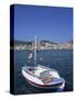 Small Boat in Harbour on Poros, Saronic Islands, Greek Islands, Greece, Europe-Lightfoot Jeremy-Stretched Canvas