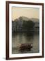 Small boat on Lake Pichola, Udaipur, Rajasthan, India.-Inger Hogstrom-Framed Premium Photographic Print