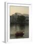 Small boat on Lake Pichola, Udaipur, Rajasthan, India.-Inger Hogstrom-Framed Photographic Print