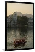 Small boat on Lake Pichola, Udaipur, Rajasthan, India.-Inger Hogstrom-Framed Photographic Print