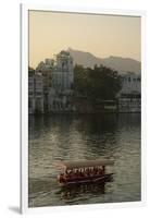 Small boat on Lake Pichola, Udaipur, Rajasthan, India.-Inger Hogstrom-Framed Premium Photographic Print