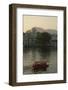 Small boat on Lake Pichola, Udaipur, Rajasthan, India.-Inger Hogstrom-Framed Photographic Print