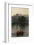 Small boat on Lake Pichola, Udaipur, Rajasthan, India.-Inger Hogstrom-Framed Photographic Print