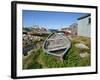 Small Boat on Land in the Lobster Fishing Community, Peggys Cove, Nova Scotia, Canada-Ken Gillham-Framed Photographic Print