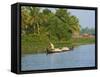 Small Boat on the Backwaters, Allepey, Kerala, India, Asia-Tuul-Framed Stretched Canvas