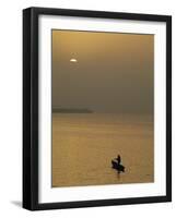 Small Boat on the River Niger, Segou, Mali, Africa-Bruno Morandi-Framed Photographic Print