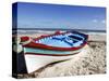 Small Boat on Tourist Beach the Mediterranean Sea, Djerba Island, Tunisia, North Africa, Africa-Dallas & John Heaton-Stretched Canvas