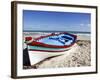 Small Boat on Tourist Beach the Mediterranean Sea, Djerba Island, Tunisia, North Africa, Africa-Dallas & John Heaton-Framed Photographic Print