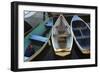 Small Boats Along Bar Harbor Pier, Mount Desert Island on the Atlantic Coast of Maine-null-Framed Photographic Print