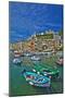 Small Boats at Anchor in Harbor, Portovenere, La Spezia, Italy-Terry Eggers-Mounted Photographic Print