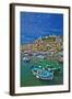 Small Boats at Anchor in Harbor, Portovenere, La Spezia, Italy-Terry Eggers-Framed Photographic Print