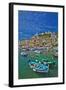 Small Boats at Anchor in Harbor, Portovenere, La Spezia, Italy-Terry Eggers-Framed Photographic Print