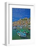 Small Boats at Anchor in Harbor, Portovenere, La Spezia, Italy-Terry Eggers-Framed Photographic Print