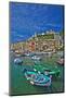 Small Boats at Anchor in Harbor, Portovenere, La Spezia, Italy-Terry Eggers-Mounted Photographic Print