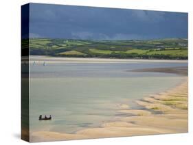 Small Boats in River Camel Estuary Near the Town Bar Sand Bar, Padstow, North Cornwall, England-Neale Clark-Stretched Canvas