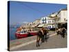 Small Boats in the Harbour of the Island of Hydra, Greek Islands, Greece, Europe-null-Stretched Canvas