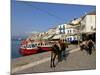 Small Boats in the Harbour of the Island of Hydra, Greek Islands, Greece, Europe-null-Mounted Photographic Print