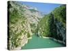 Small Boats in the River, Grand Canyon Du Verdon, Alpes-De-Haute Provence, Provence, France-Ruth Tomlinson-Stretched Canvas