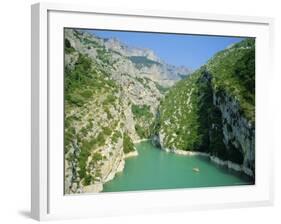 Small Boats in the River, Grand Canyon Du Verdon, Alpes-De-Haute Provence, Provence, France-Ruth Tomlinson-Framed Photographic Print