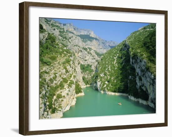 Small Boats in the River, Grand Canyon Du Verdon, Alpes-De-Haute Provence, Provence, France-Ruth Tomlinson-Framed Photographic Print