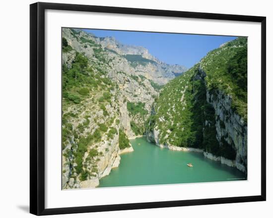 Small Boats in the River, Grand Canyon Du Verdon, Alpes-De-Haute Provence, Provence, France-Ruth Tomlinson-Framed Photographic Print