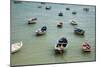 Small Boats in the Sea in Spain-Felipe Rodriguez-Mounted Photographic Print