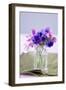 Small Bouquet with Cornflowers and Vetch on Green Silk-Brigitte Protzel-Framed Photographic Print