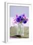 Small Bouquet with Cornflowers and Vetch on Green Silk-Brigitte Protzel-Framed Photographic Print