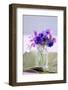 Small Bouquet with Cornflowers and Vetch on Green Silk-Brigitte Protzel-Framed Photographic Print