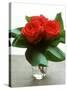Small Bouquet with Three Red Roses-Michael Paul-Stretched Canvas