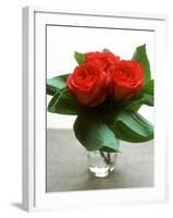 Small Bouquet with Three Red Roses-Michael Paul-Framed Photographic Print